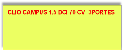 CLIO CAMPUS 1.5 DCI 70 CV  3PORTES
